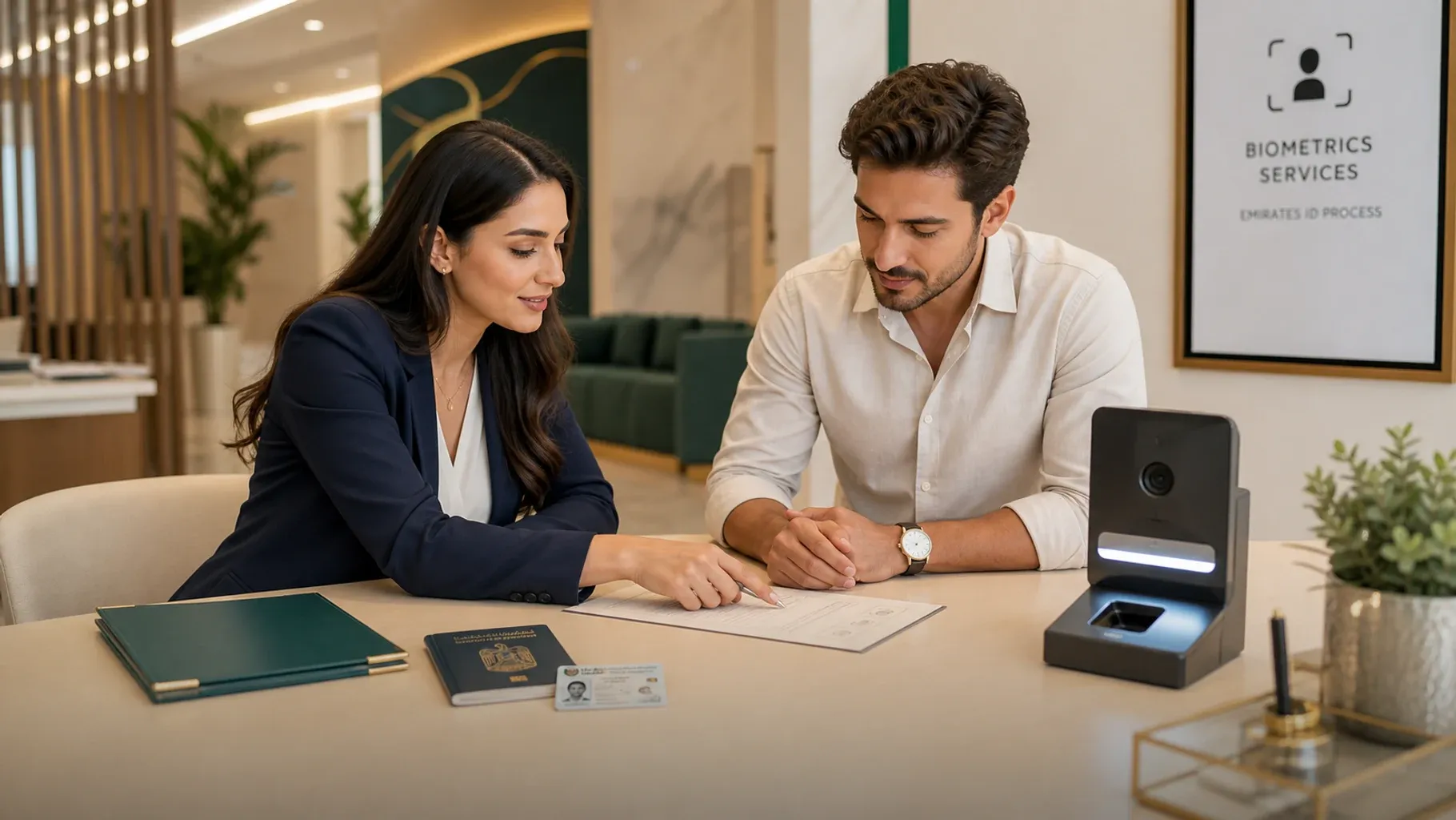 Emirates ID biometrics appointment support